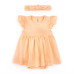 Боді-сукня з повʼязкою для дівчинки Peach