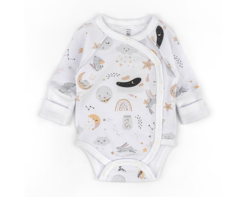 Боди для младенцев с длинным рукавом диагональная застежка Оn the moon