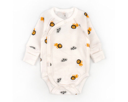 Боди для младенцев длинный рукав футер Lion