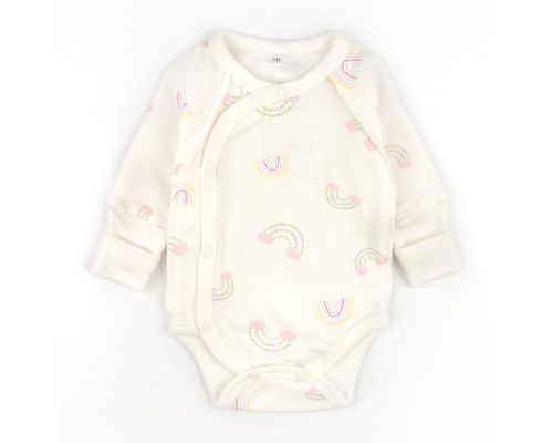 Боди для младенцев с длинным рукавом из футера Rainbow