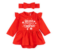 Боді-сукня святкова Snowflake двонитка з начосом