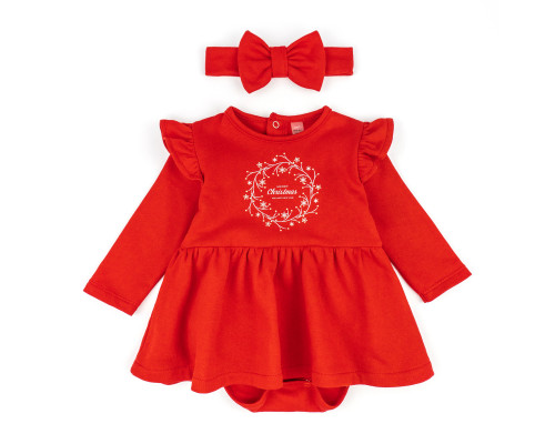 Боди-платье для девочки с длинным рукавом Christmas