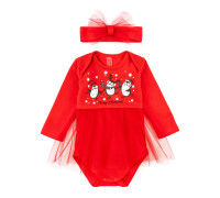 Боді-сукня для дівчинки футер Cute penguins