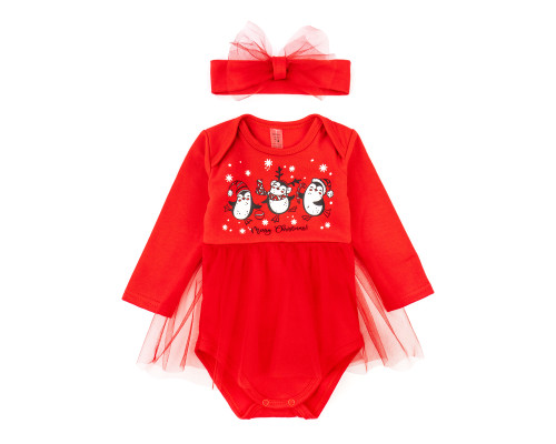 Боді-сукня для дівчинки футер Cute penguins