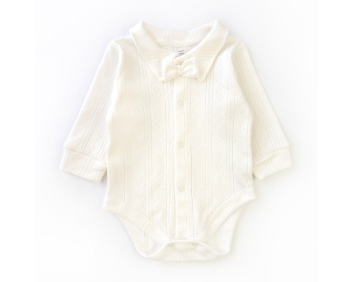 Боди-рубашка для мальчика с бабочкой Collar Bow из рибаны