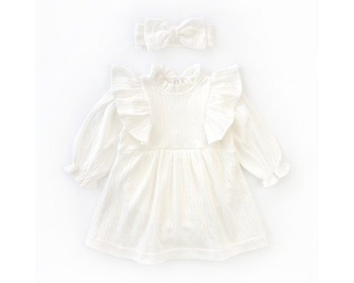 Боди-платье для девочки с длинным рукавом Pure интерлок