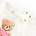 Боди для девочки на кнопках с длинным рукавом и принтом мишки Girl Bears