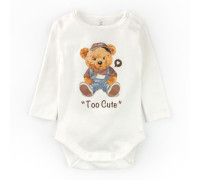Боди для мальчика на кнопках с длинным рукавом и принтом мишки Cute Bears