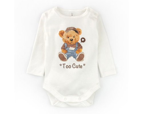 Боді для хлопчика на кнопках з довгим рукавом та принтом ведмедика Cute Bears