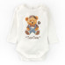 Боди для мальчика на кнопках с длинным рукавом и принтом мишки Cute Bears