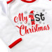 Бодік зі святковою тематикою My First Christmas білого кольору