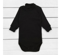 Однотонный боди из ткани рубчик Black