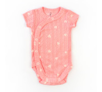 Боді для дівчаток з коротким рукавом із сердечками Hearts on pink