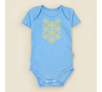 Боді-човник з принтом під вишиванку на літо