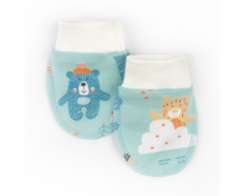 Царапки для немовлят на манжеті Bears інтерлок
