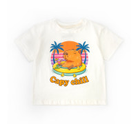 Детская футболка с капибарой Capybara chill