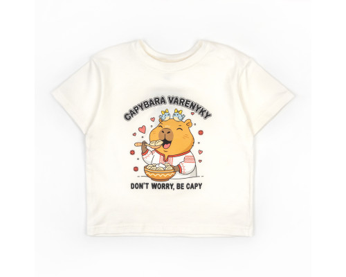 Детская футболка с принтом Capybara varenyky