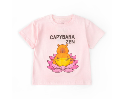 Футболка для девочки кулир Capybara zen