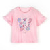 152771 Футболка для дівчинки, кулір з еластаном рожевий