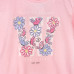 152771 Футболка для дівчинки, кулір з еластаном рожевий