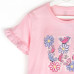 152771 Футболка для дівчинки, кулір з еластаном рожевий