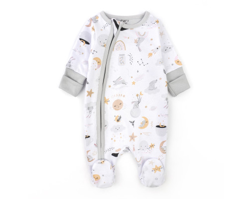 Комбинезон для младенцев на молнии On the moon футер с начесом