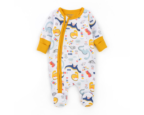 Человечек на молнии Dinosaurs футер с начесом