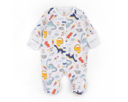 Человечек на кнопках для новорожденных Dino футер