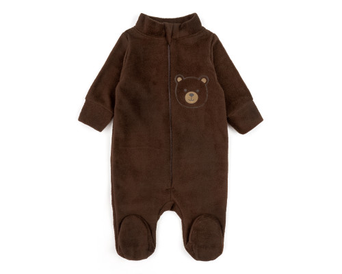 800322 Комбінезон для немовлят на блискавці "Cute bear", фліс коричневий
