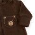 800322 Комбінезон для немовлят на блискавці "Cute bear", фліс коричневий