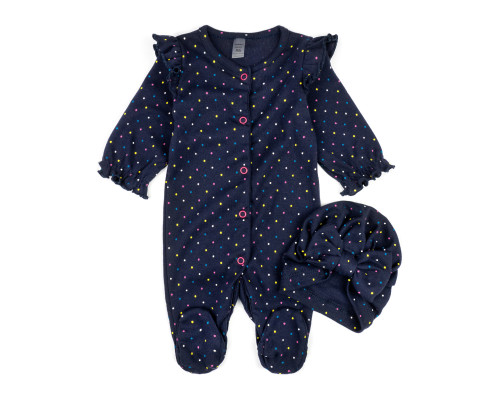 Комбинезон с шапочкой для девочки Colored peas