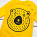 Жовтий чоловічок для малюків з принтом Медвежа