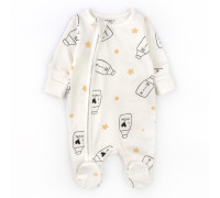 Человечек для новорожденных с начесом на молнии Milk