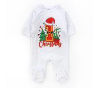 Человечек для новорожденных на кнопках с принтом My first Christmas