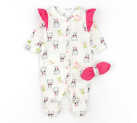 Чоловічок для дівчинки на кнопках з крильцями та пов'язкою Cute Bunny