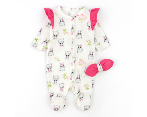 Чоловічок для дівчинки на кнопках з крильцями та пов'язкою Cute Bunny