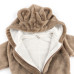 Комбінезон на блискавці з капюшоном велсофт Warm Bear