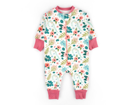 Комбинезон для новорожденных с начесом молния Malva
