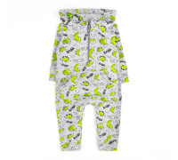 Ромпер детский на молнии с капюшоном Dino