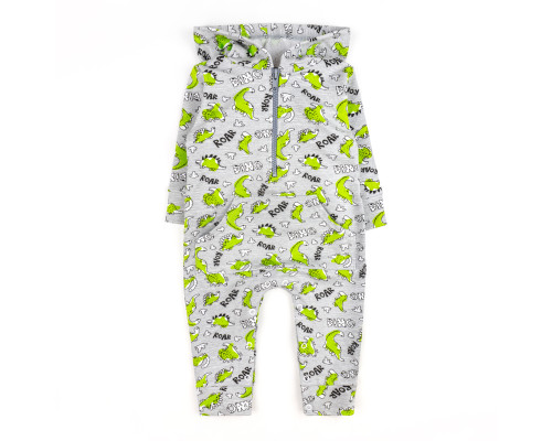 Ромпер детский на молнии с капюшоном Dino