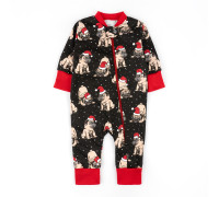 Слип на молнии детский Christmas pug