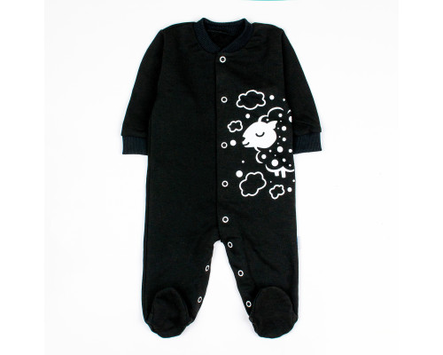 Чорний чоловічок для малюків з принтом Little ram