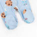 Чоловічок для немовлят з начосом діагональна застібка Blue cookies