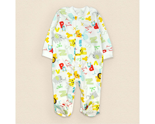 Человечек детский с принтом по ткани и начесом Alphabet