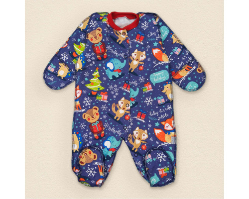 Детский слип с начесом Christmas Fox