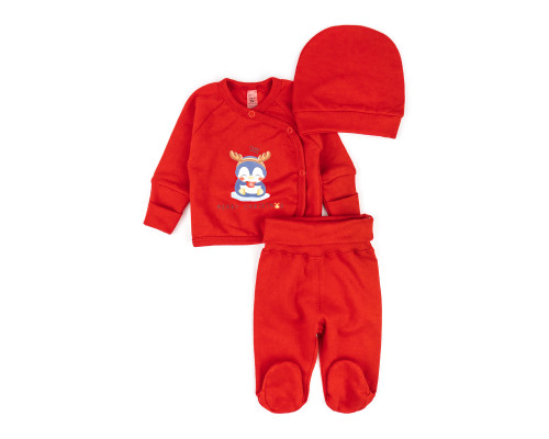 Комплект для новорожденных распашонка ползуны шапочка Christmas penguin