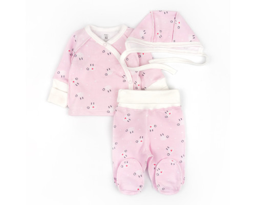 Комплект для немовлят з футера сорочка повзуни шапочка Curly Cute