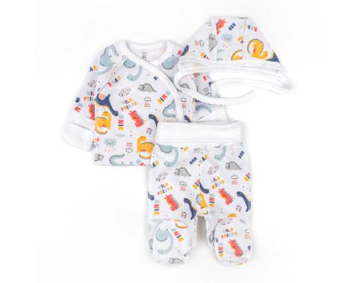 Комплект для немовлят з трьох предметів Dino футер