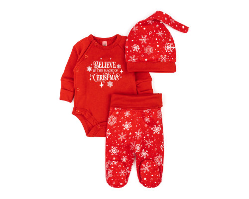 Комплект для малышей боди ползуны шапочка Snowflake