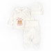 Комплект для новорожденных распашонка ползуны шапочка Teddy basket интерлок